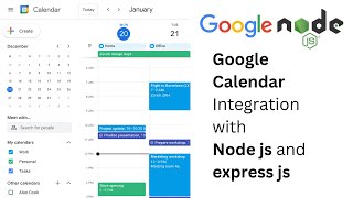 Google Calendar integration with node js and express js  OAuth 2 nodejs googleapi [upl. by Paschasia]