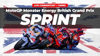 LIVE MotoGP British GP Silverstone Circuit Sprint Race Commentary  Timing [upl. by Ebag288]