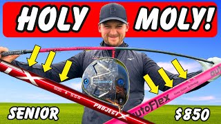 I Put a 850 AUTOFLEX Shaft In The CALLAWAY AI SMOKE DRIVER VS SENIOR SHAFTHOLY MOLY [upl. by Aicilas982]