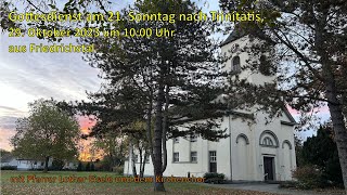 Gottesdienst am 29 Oktober 2023 aus Friedrichstal [upl. by Fugate855]