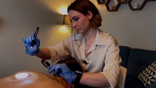 ASMR  Clinical Dermatology Assessment of the back [upl. by Nylear160]