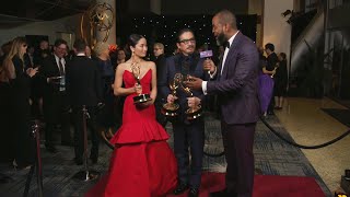 Anna Sawai and Hiroyuki Sanada 76th Emmy Awards Winnerview [upl. by Zimmermann]