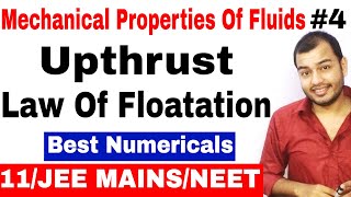 Fluids Mechanics 04  Upthrust and Law Of Floatation for IIT JEE MAINS  JEE ADVANCE  NEET [upl. by Ahsim]