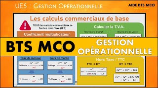 AIDE BTS MCO  Quels sont les calculs commerciaux de base   U5 GESTION OPÉRATIONNELLE [upl. by Avert]