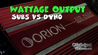 Amp Wattage Output  Subwoofers vs Amp Dyno Orion 225 HCCA [upl. by Suzetta]