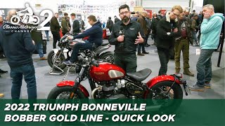 2022 Triumph Bonneville Bobber Gold Line Edition [upl. by Milas831]