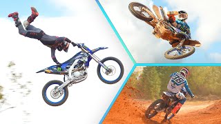 Father And Son Hit Dirtbike Ramps X Games Best Whip [upl. by Akinod768]