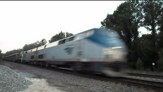 CSX Freight Train And Amtrak Auto Train Back To Back [upl. by Ytsim614]