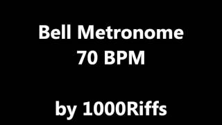 Bell Metronome  70 BPM  Beats Per Minute [upl. by Heddi]