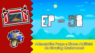 Adamantite Forge e Bioma Artificial de Glowing Mushrooms  Terraria para Smartphone EP 58 Pt Br [upl. by Zug]