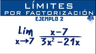 Solución de límites por factorización  Ejemplo 2 [upl. by Odie]