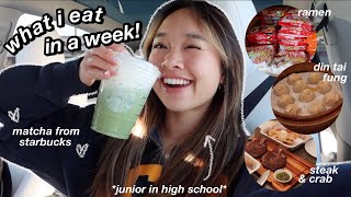 WHAT I EAT IN A WEEK junior in high school [upl. by Kopaz]