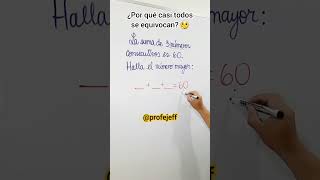 ¿Cuál es tu respuesta matematicasfaciles profejeff fypシ゚viral maths disfrutalasmatematicas [upl. by Ambler]