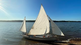 Lugsail with a Jib Wooden Skiff Update [upl. by Maurey]