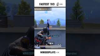 Fastest 1v3 🗿👀 MINIGODPLAYS 👀 trending bgmi pubgmobile shortsfeed gaming mobilegame [upl. by Laius]