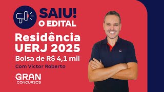 Residência UERJ 2025 Saiu edital Bolsa de R 41 mil [upl. by Onilegna]