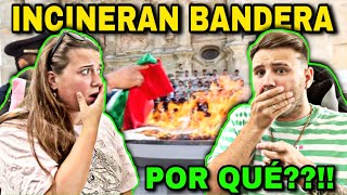 🇪🇸 REACCIÓN a INCINERACIÓN de BANDERA MEXICANA 🇲🇽🔥 por qué la queman 😭 [upl. by Ayiram]