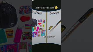 15M school vs college😄🚌👨🏻‍💼👩🏻‍💼 school schoollife college mrbeast shorts [upl. by Anazus]