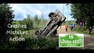 LõunaEesti rally 2017  Crashes mistakes action [upl. by Sixla]