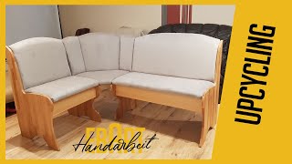 Eine ECKBANK neu beziehenpolstern  Sitzgarnitur Teil 3  UPCYCLING  EbArt [upl. by Horton]