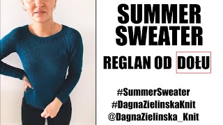 Summer Sweater Jak zrobić reglan od dołu [upl. by Rheba]