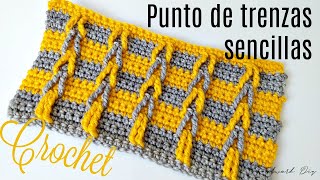 Cómo tejer punto crochet de trenzas sencillo y paso a paso  76 [upl. by Janis294]