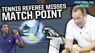 Referee decides tennis match with blown call that should be reviewable  Things You Missed [upl. by Steady]