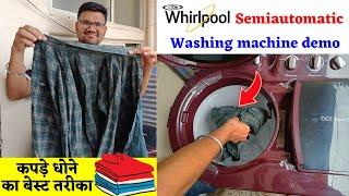 Whirlpool semi automatic washing machine demo ⚡ How to use Whirlpool Semiautomatic Washing Machine [upl. by Nawek]