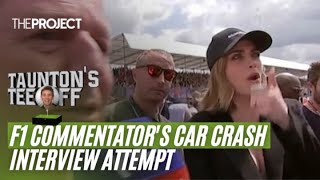 F1 Commentator Martin Brundles Attempt Chat To Cara Delevingne A Carcrash [upl. by Aramal583]