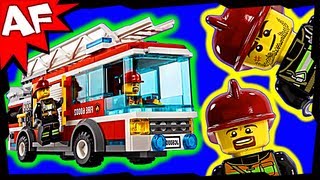 Lego City FIRE TRUCK 60002 Stop Motion Build Review [upl. by Nnor]