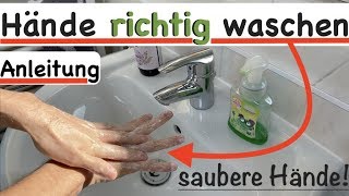 Händewaschen Hände richtig waschen Anleitung [upl. by Baecher]