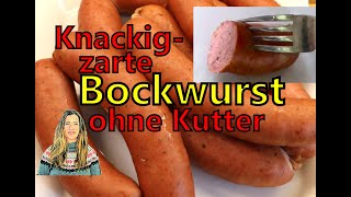 Knackige Bockwurst im zarten Saitling ohne Kutter geräuchert amp gebrueht  die beste Bruehwurst ever [upl. by Bosch]