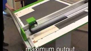 Gunnar CMC 601  Computerized Mat Cutter  quotSplit Tablequot Cutting Mode [upl. by Gnet]