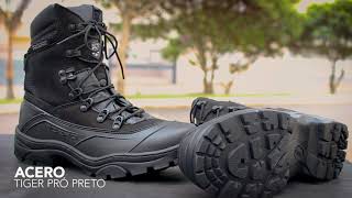 Bota ACERO TIGER PRO PRETA produto [upl. by Wyn44]