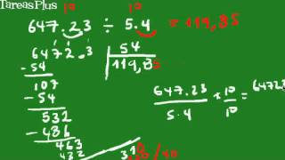 división de números decimales forma corta [upl. by Lemart]