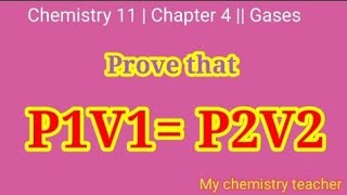 Prove That P1V1P2V2  Boyle Law of Gases  Boyles Law [upl. by Remington490]