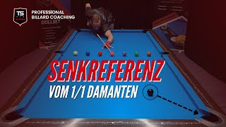 Billardtraining  Senkreferenz vom 11 Diamanten [upl. by Nnel]