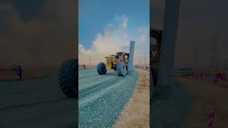 Blade full outside working with caterpillar motor grader14L motorgrader construction caterpillar [upl. by Notgnirrac]