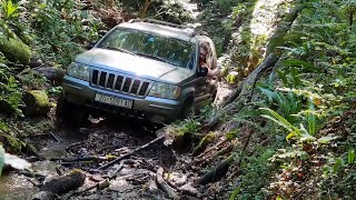 CRD Jeep Grand Cherokee WJ amp XJ TD Off Road  Both On Cooper STT PRO Tires [upl. by Kcirdahs]