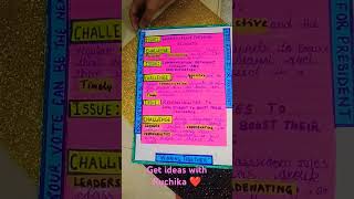 Get ideas with Ruchika ❤️ school election Manifesto [upl. by Dloniger]