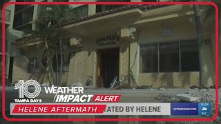 Jimmys Fish House in Clearwater devastated by Hurricane Helene [upl. by Lanod]