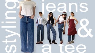 Styling a TShirt amp Jeans 8 Different Ways [upl. by Halas491]