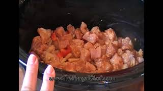 Easy Slow Cooker Recipes Pork Loin Curry The Frugal Chef [upl. by Gittle]