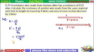 A resistance wire made from German silver has a resistance of 425Ω Calculate the resistance of ano [upl. by Raddie268]