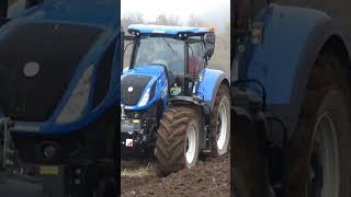 New Holland T7290  Lemken Juwel 7 [upl. by Leontine439]