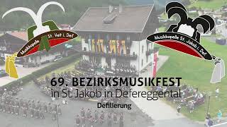 69 Bezirksmusikfest in St Jakob in Defereggental  Defilierung [upl. by Puto237]