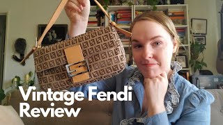 Vintage Fendi Baguette Review  FIRST LUXURY HANDBAG  Zucchino Fendi [upl. by Martguerita]