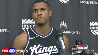 Kings center Orlando Robinson  Sacramento Kings Media Day 2024 [upl. by Jezabel]