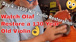 1890 WEHill amp Sons Violin restoration day 4 [upl. by Loriner]