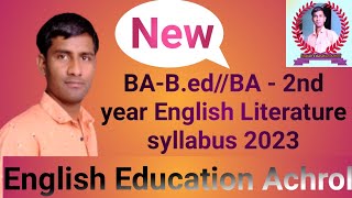 BABedBASecond year English Literature syllabus 2023 [upl. by Odracir253]